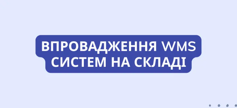Впровадження WMS систем на складі